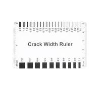 (Pack of 10) Aspire Concrete Crack Width Ruler, Range 0.004-0.100"(0.10-2.50mm) and Range 0.1-7.0 mm-Gloss Clear B