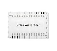 (Pack of 10) Aspire Concrete Crack Width Ruler, Range 0.004-0.100"(0.10-2.50mm) and Range 0.1-7.0 mm-Gloss Clear
