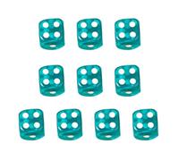 Pack Of 10 Assorted Color Rounds Corner 16mm Dices Cubes With Number Dots For Kids Acrylic 6 Sided Educational Dices Set