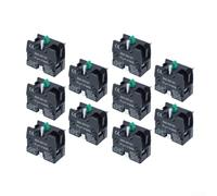 Pack Of 10 Auxiliary Contact Blocks Featuring Copper Contacts For Push Button Switches Including Normally Open And Closed Variants Designed For Machine Tools And Rail Traffic Applications(ZB2-BE101)