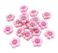 Pack of 10 Baby Pink Hot Iridescent Focal Bead Beads Pen Craft Supplies Supply Resin Cabochon DIY Crafting Junk Charm Plastic Charms Flat Back Phone Custom Acrylic Jewellery Case Making 16mm