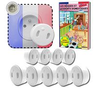[Pack of 10] Baby Socket Cover - Revolutionary - French Innovation - Security Kit for Outlet - Removable Electric Socket Protection without Keys or Adhesive for Home, Office