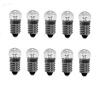 Pack of 10 ball lamps, E10 12 V DC light bulbs, miniature screw base