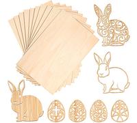 Pack of 10 Balsa Wood Sheets, Thin Balsa Wood Sheets, Unfinished Plywood Board for House Planes, DIY Boat Model Projects (200 x 100 x 1.5 mm)