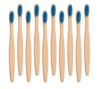Pack of 10 Bamboo Toothbrushes Set with Medium Bristles, Eco-Friendly & Biodegradable Bamboo Toothbrush, Premium BPA-Free Bamboo Toothbrushes Multipack, Sustainable Bamboo Toothbrush Set for Adults