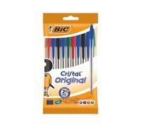 Pack of 10 Bic Cristal Medium Assorted Ballpoint Pens
