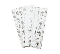 Pack Of 10 Birthday Luxury Silver Metallic Plastic-Free 18Gsm Tissue Paper Sheets 50X70Cm