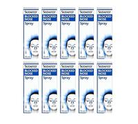 Pack of 10 - Blocked Nose Nasal Spray - Non-Drowsy | Lasts Up to 10 Hours - 15ml