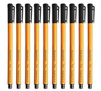 Pack of 10 Blue Acorn 0.4mm Nib Fineliner Pens with Water-Based Black Ink