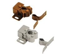(Pack of 10, Bronze) Dzina Double Roller Catch Cabinet Latches for Cupboard Bronze or Zinc Plated