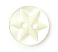 Pack of 10 Buttons Star Flower Polyester 13mm: Lemon Baby Childrens Knitting Sewing Crochet Embellishment Crafts