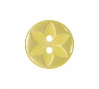 Pack of 10 Buttons Star Flower Polyester 16mm: Lemon Baby Childrens Knitting Sewing Crochet Embellishment Crafts