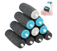 Pack of 10 Callus Remover Replacement Rollers, Replacement Rollers Compatible with Scholl Velvet Smooth, Includes 4 Extra Coarse 4 Coarse 2 Fine Replacement Heads, Pedicure Foot Care for Callus