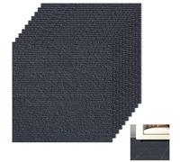 Pack of 10 Carpet Tiles Self-Adhesive Mats 40 x 40 cm, Carpet Tile 1.6 m² Carpet Tiles to Cut to Size for Offices Hotel Apartment House Dark Grey