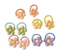 Pack Of 10 Cartoon Hair Ties With Fruit/Flower Theme Designs For Little Girl And Children Sprinig Hair Styling Hairband