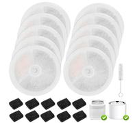 Pack of 10 Cat Fountain Filter, Filter Unit 3.0, Resin and Activated Carbon Cats Compatible with Everweet Solo/Solo SE/Solo 2/3 Pro/3/2s Cat Fountain Dog Drinking Fountain (10 Replacement Filters + 10