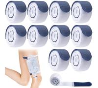 Pack of 10 Catheter Leg Bag Straps, 2.5 x 60 cm Adjustable Leg Velcro Fastening Strap, Fix Leg Bag Straps, Urine Bag Holder, Catheter Strap for Catheter Urine Bag Tube (White)