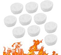 Pack of 10 Ceramic Wool, Round Ethanol Burning Cotton, Ceramic Wool, Ceramic Sponge Ceramic Wool Fireplace Ceramic Sponge for Bio Ethanol Fireplace Indoor Gel Table Fireplace Ethanol