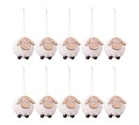 Pack of 10 Christmas Felt Sheep Ornament Soft Felt Sheep Hangings Christmas Decorations for Family Gatherings