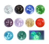 Pack of 10 Coloured Glass Marbles, Glass Marbles for Children, Glass Marbles, Diameter 16 mm, Glow in the Dark Marbles for Home Decorations Marble Games Vase Fillers