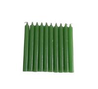 Pack of 10 Colourful Non DRIP Dinner Candles for Less Price - AVILABLE in Purple, Green,Blue,Pink, Orange,White and RED (Green.)