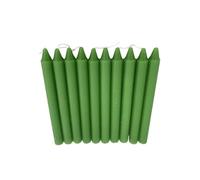Pack of 10 Colourful Non DRIP Dinner Candles for Less Price - AVILABLE in Purple, Green,Blue,Pink, Orange,White and RED (Green)