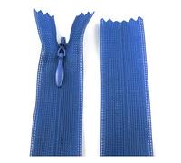 Pack of 10 Concealed No.3 Invisible Nylon ZIPS *19 Colours * 8 Sizes * Closed END Zip Sewing Repairs (Blue NZ223, 6 Inch)