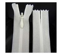 Pack of 10 Concealed No.3 Invisible Nylon ZIPS *19 Colours * 8 Sizes * Closed END Zip Sewing Repairs (Ivory NZ102, 12 Inch)