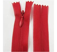 Pack of 10 Concealed No.3 Invisible Nylon ZIPS *19 Colours * 8 Sizes * Closed END Zip Sewing Repairs (RED NZ148, 12 Inch)