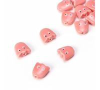 Pack of 10 Coral Pink Ceramic Ghost Ghosts Fired Clay Craft Supplies Supply Resin Cabochon DIY Crafting Junk Charm Plastic Charms Flat Back Custom Acrylic Jewellery Making Scrapbook 14x15mm