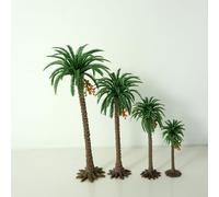 Pack of 10 Decorative Plastic Coconut Palms Ideal for Creating Lifelike Landscapes in Any Setting (H=12CM)
