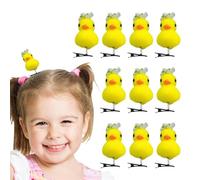 Pack of 10 Duck Hair Clips Cute Hairpin Hair Clips Accessory Funny Duck Hair Pins Plush Hair Clips Hairpins Yellow Duck Design Plush Hairpin Collection