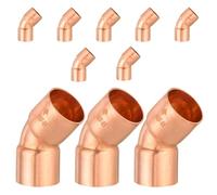 (Pack of 10) EFIELD 5/8" C X C Copper 45 Degree Elbow, LF Short Turn Copper Plumbing Fittings with Sweat Solder Connection