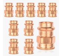 (Pack of 10) EFIELD Press Copper Adapter Fitting, 1/2-Inch Press Fit x 1/2-inch Female Copper Adapter, LBP Design