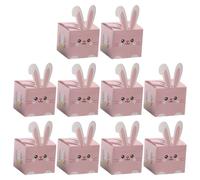 Pack Of 10 Elegant Easter Rabbits Treat Boxes Candy Container For Kids Classroom Party Supplies And Spring Decorations