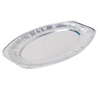 Pack of 10 Embossed Oval Foil Platters 17" Serving