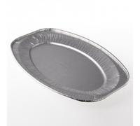 Pack of 10 Embossed Oval Foil Platters 22"