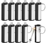 Pack of 10 Eternal Matches, Permanent Matches Lighter, Permanent Lighter with Key Ring, Unlimited Waterproof Fire Starter Set for Camping, Survival, Outdoor, without Petrol
