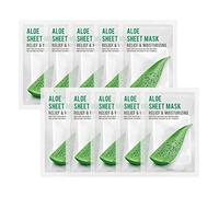 [PACK OF 10] EUNYUL Purity Aloe Facial Sheet Mask Pack 22ml x 10pcs Korean Skincare Soothing & Natural Ingredients for All Skin Types