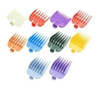 Pack of 10 Extension Combs for Clippers, 10 Pieces Extension Combs for Clippers, Trimmer Attachments Attachment Comb for Wahl Hair Clipper, Magic Clip Trimmer, Razor