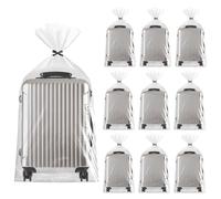 Pack of 10 Extra Large Clear Plastic Storage Bags, 90 x 126 cm, Flat Large Plastic Bags, Giant Storage Bags, Reusable Moving Bags, Plastic Bags for Luggage, Quilts, Plush Toys