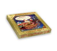 Pack Of 10 Festive Sleigh Ride Christmas Boxed Cards