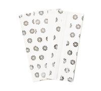 Pack Of 10 Flowers Polka Luxury Silver Metallic Plastic-Free 18Gsm Tissue Paper Sheets 50X70Cm