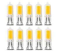 Pack of 10 G9 3 W LED COB Light Bulb Pin Base Warm White 230 V AC