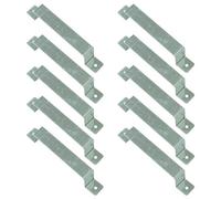 Pack Of 10 Galvanised Steel Woodside Fence Panel 4" X 4" Post Security Brackets