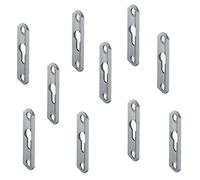 Pack of 10 Gedotec Wardrobe Hooks Bed Connection Made of Steel, 16 x 42 x 3.5 mm/Heads with Plate Recessed with Slot Mounted Fitting for Getting or Screwing | Brand Quality for Your Living Room