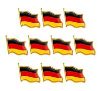 Pack of 10 Germany fan merchandise, pin pins, Germany pin, flags, brooch, flag, metal pin souvenirs, enamel badge, key ring, flag pin, national badge