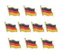 Pack of 10 Germany flag pins, small metal flag button pins, protective badges, badges