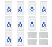 Pack of 10 GN Vacuum Bag for Miele Classic C1 Complete C2 C3 CX1 S400-S456i S600-S658 S800-S858 S2111 TT5000 S5210 S5211 S5261 S8320 Cat & Dog with 4 filters allergy free