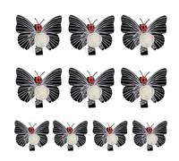 Pack Of 10 Halloween Hair Clip Festival Halloween Butterfly Skull Hairpins For Party Embellishments